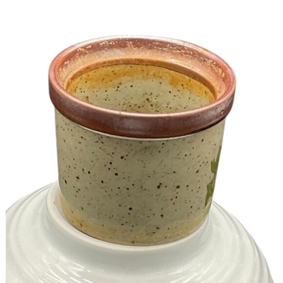 Vintage Takahashi Mini Planter Pot For Herbs Speckled Glazed Japan 2.5"H X 3"W - Picture 4 of 7
